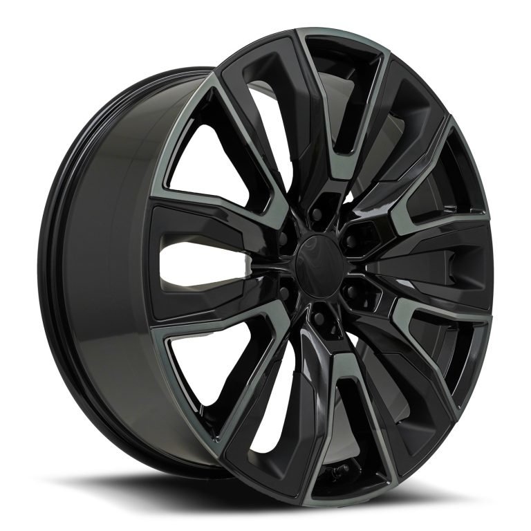 FR207-2290-Gloss-Black-Machine-Face-Dark-Clear-Satin-Inserts-18-Sierra-Denali-Split-6-spoke-factory-reproductions-wheels-rims-std-hr